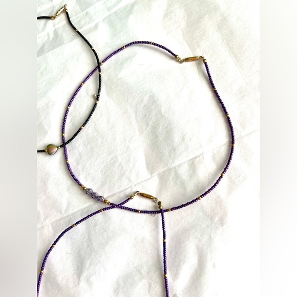 NWT! 4 Necklace Set Purple Gold - Picture 8 of 10